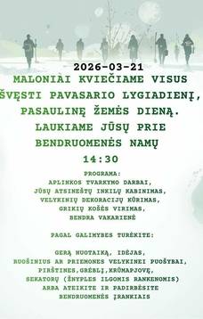 Pasaulinės žemės dienos minėjimas