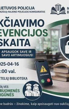 Wykład o zapobieganiu oszustwom w Bibliotece Meteliai