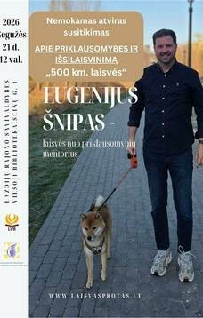 Nemokamas atviras susitikimas "Apie priklausomybes ir išsilaisvinimą"