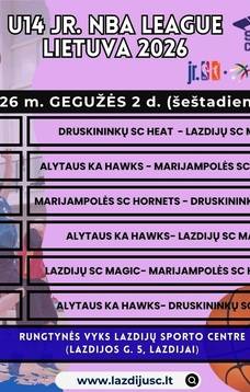 U14 JR. NBA LEAGUE LITHUANIA - TURNIEJ CHŁOPCÓW