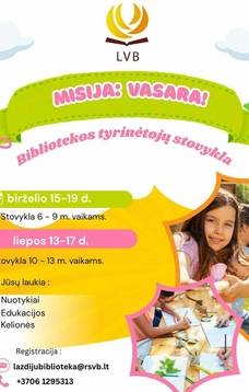 Bibliotekos tyrinėtojų stovykla "Misija:Vasara"