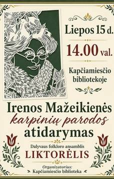 Otwarcie wystawy wycinanek Ireny Mažeikienė