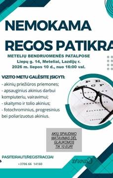 Bezpłatne badanie wzroku w Meteliach