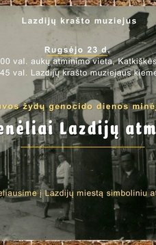 Lietuvos žydų genocido aukų atminimo dienos paminėjimas "Akmenėliai Lazdijų atminčiai"