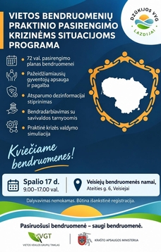 Vietos bendruomenių praktinio pasirengimo krizinėms situacijoms mokymai