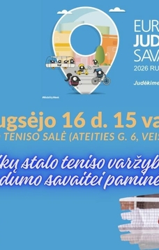 Vaikų stalo teniso varžybos Judumo savaitei paminėti 