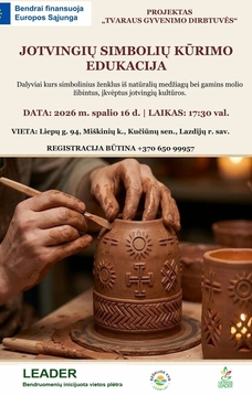 Jotvingių simbolių kūrimo edukacija