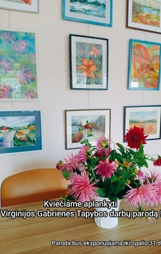 Lazdijietės Virginijos Gabrienės tapybos darbų paroda