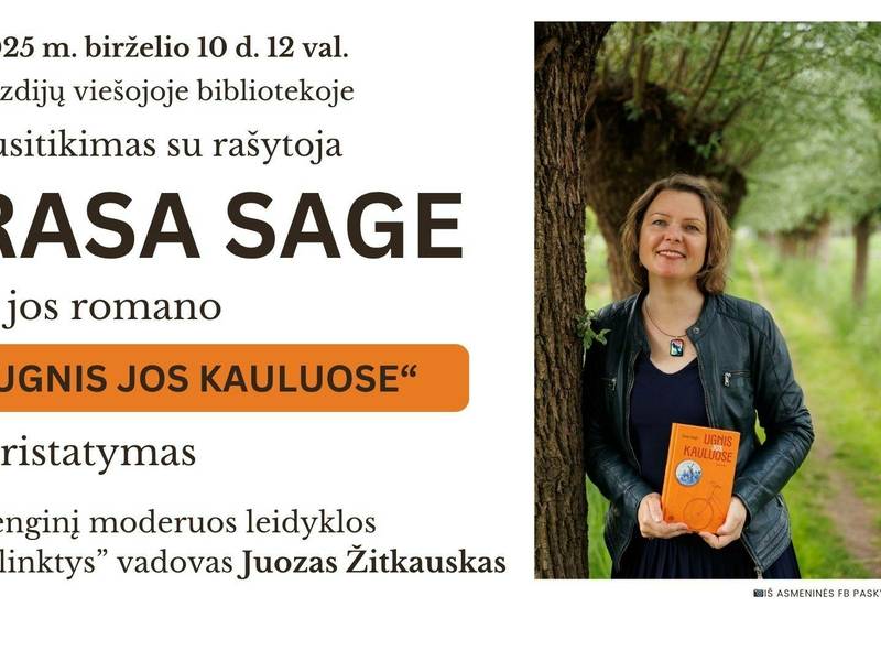 Presentation of Rasa Sagė's book "Fire in Her Bones"
