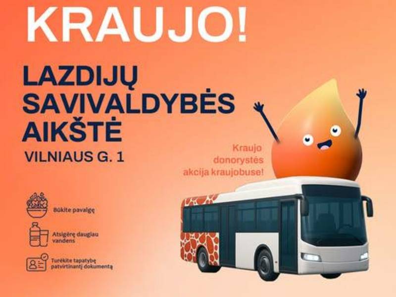 Kraujo donorystės akcija Lazdijuose 
