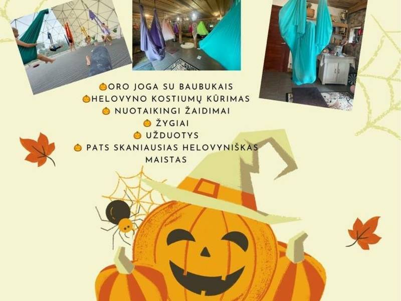 Halloween-Tag mit Aerial Yoga