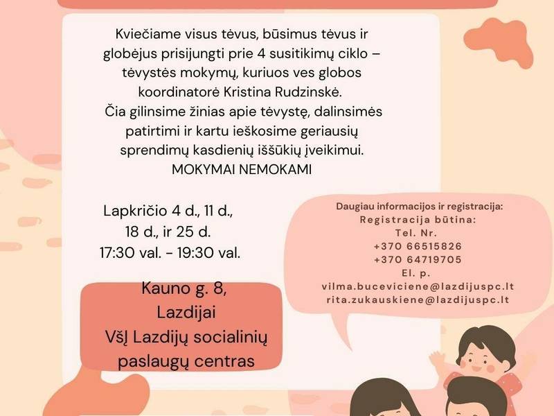 Cykl spotkań – szkolenia rodzicielskie