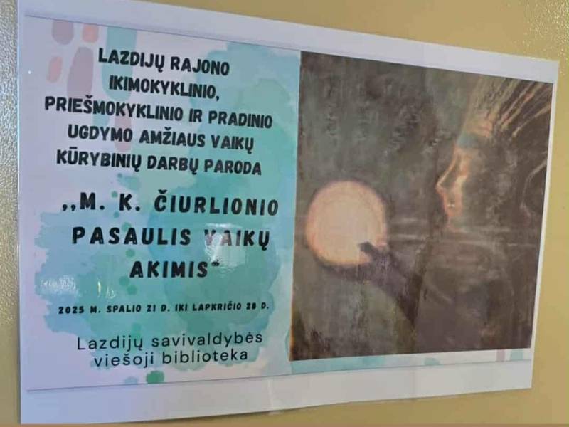 Wystawa prac twórczych dzieci „Świat M.K. Čiurlionisa oczami dzieci”