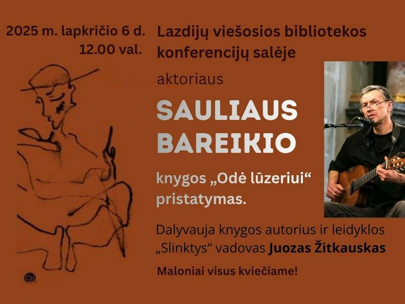 Präsentation des Buches „Ode an einen Verlierer“ von Saulius Bareikis