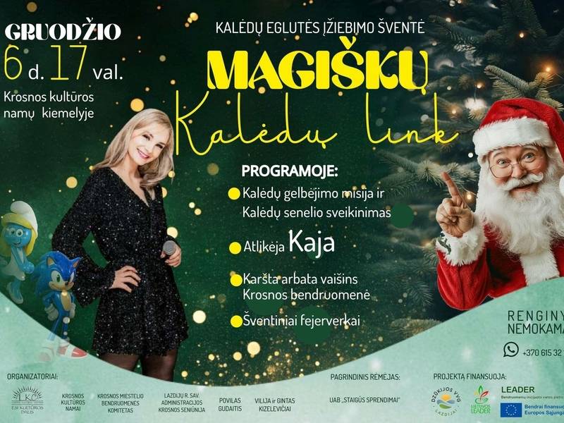 Kalėdų eglutės įžiebimo šventė "Magiškų kalėdų link"