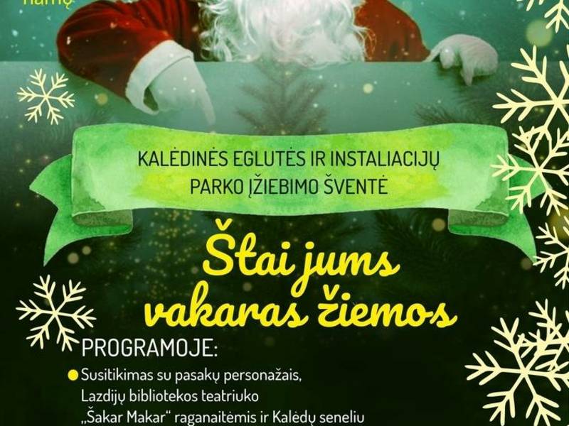 Kalėdinės eglutės ir instaliacijų parko įžiebimo šventė