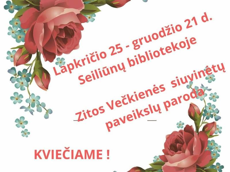 Zitos Večkienės siuvinėtų paveikslų paroda 