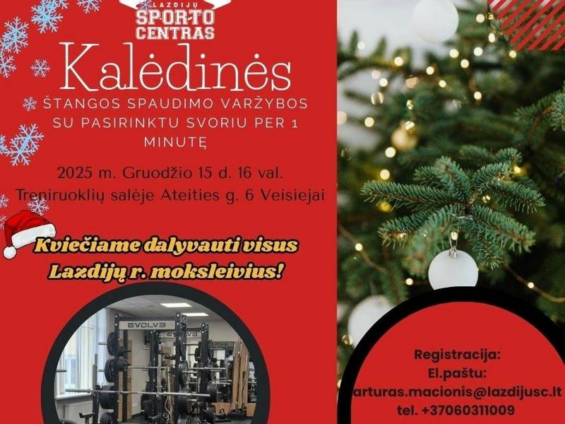 Kalėdinės štangos spaudimo varžybos