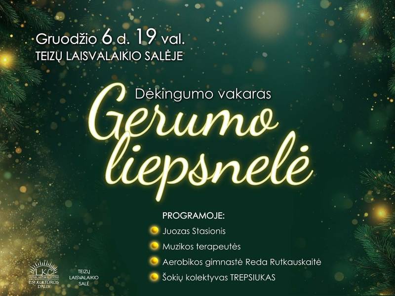 Dėkingumo vakaras "Gerumo liepsnelė"