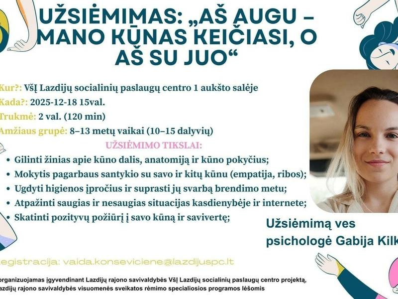 Activity "I'm growing - my body is changing, and I'm changing with it"