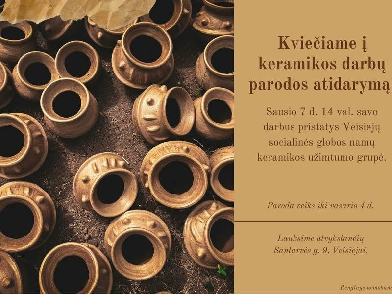 Keramikos darbų paroda