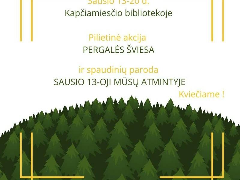 Spaudinių paroda "Sausio 13-oji mūsų atmintyje"