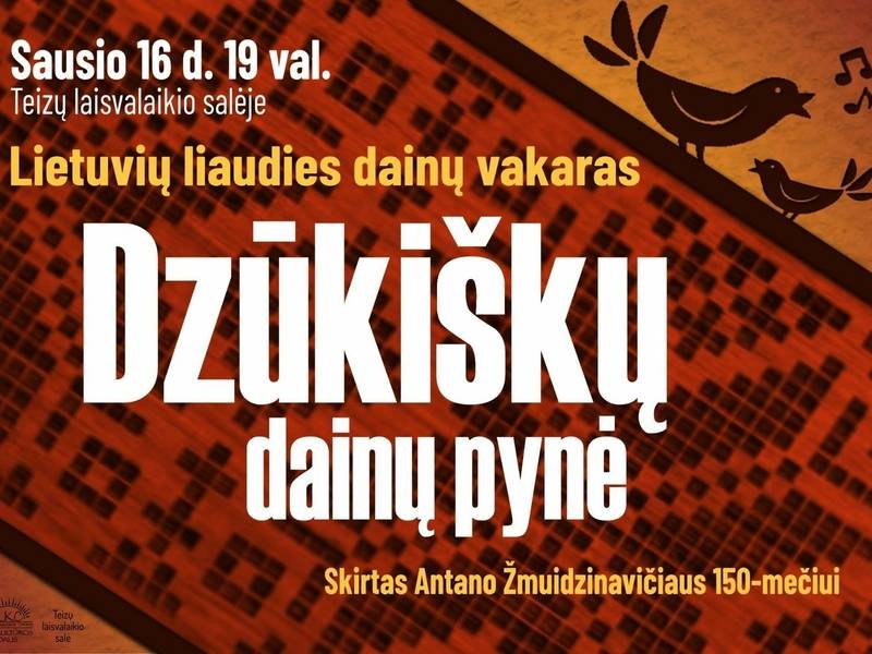 Lietuvių liaudies dainų vakaras "Dzūkiškų dainų pynė"