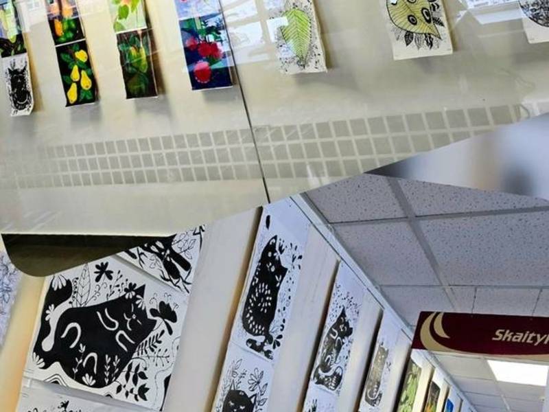 Lazdijų meno mokyklos Šeštokų dailės skyriaus mokinių grafikos ir tapybos darbų paroda