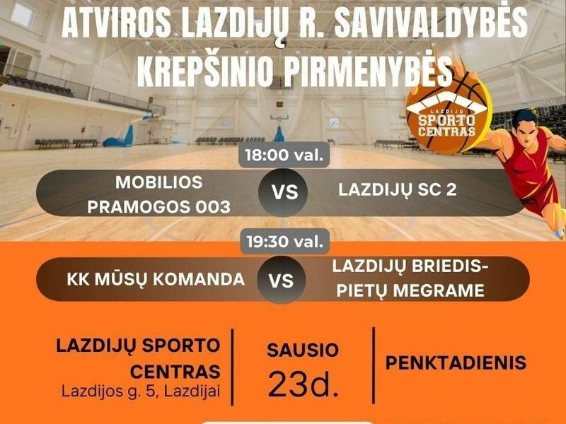 Открытый чемпионат по баскетболу муниципалитета Лаздийского района