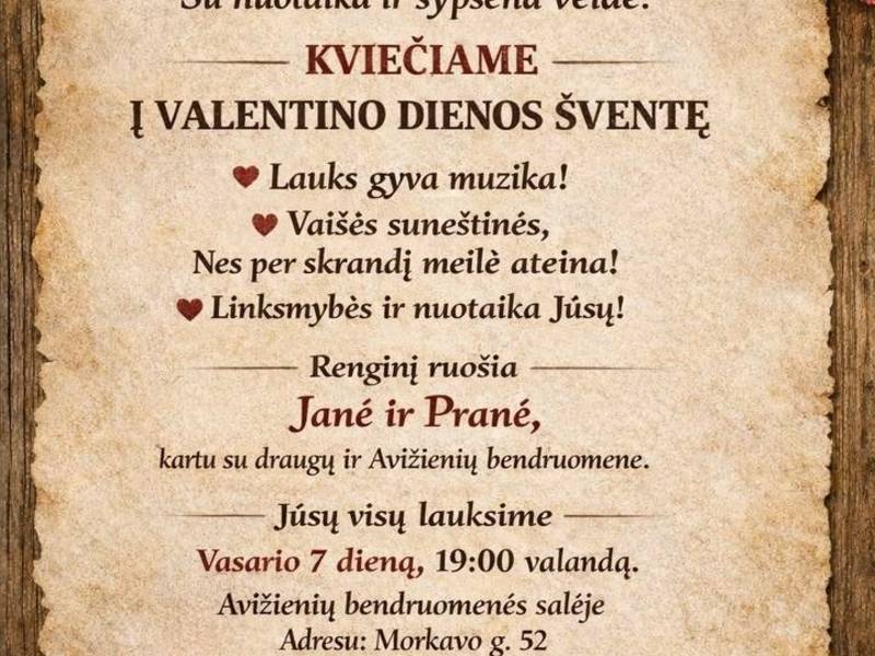 Uroczystość walentynkowa u Jane i Pranė