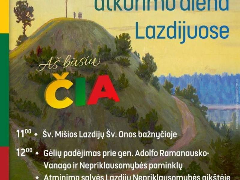 Vasario 16-oji - Lietuvos valsybės atkūrimo diena Lazdijuose