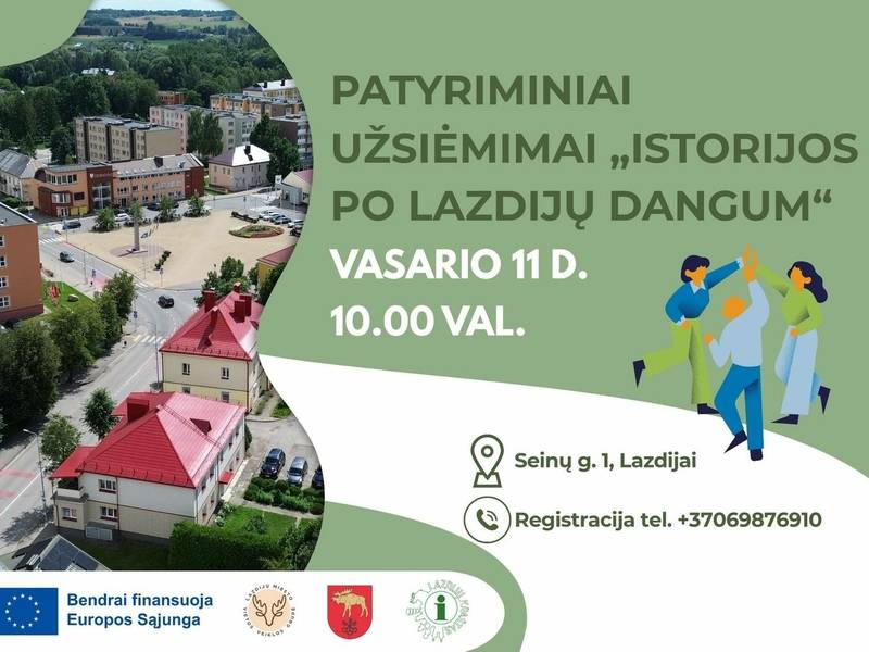 Patyriminiai užsiėmimai "Istorijos po Lazdijų dangumi"