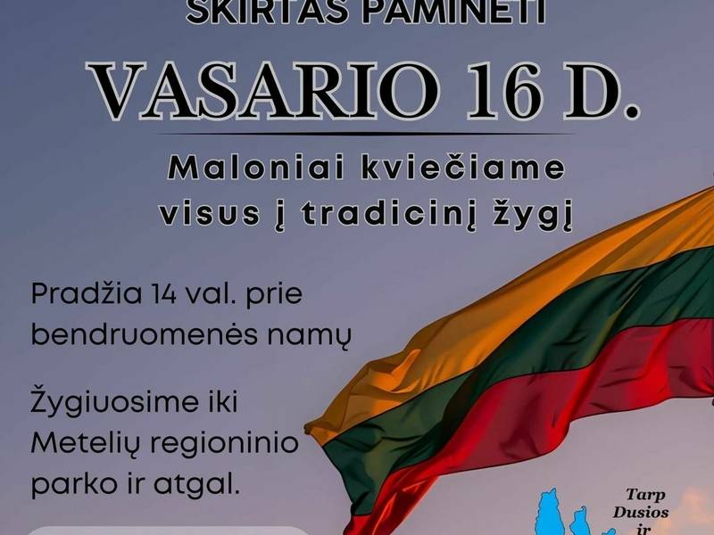 Šiaurietiško ėjimo žygis, skirtas paminėti Vasario 16