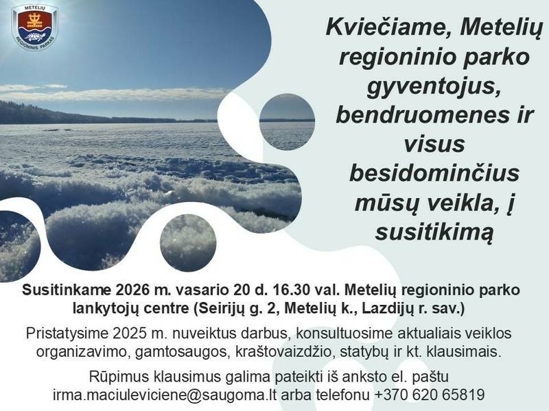 Susitikimas Metelių regioninio parko direkcijoje