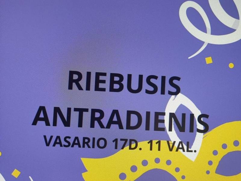 Riebusis antradienis Verstaminų bibliotekoje