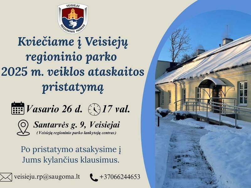 Veisiejų regionio parko veiklos ataskaitos pristatymas 