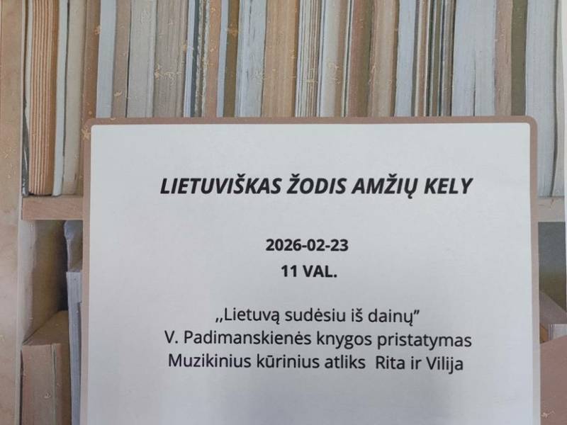 Literatūrinė popietė „Lietuvą sudėsiu iš dainų“