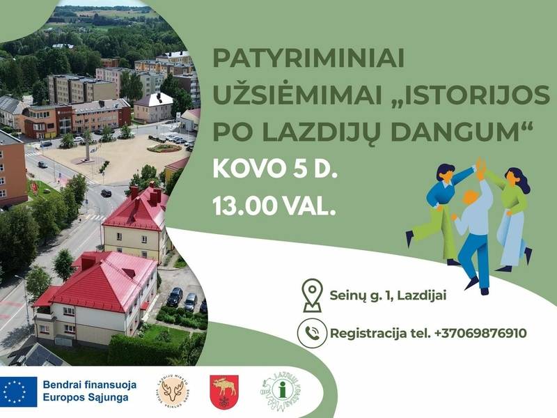Patyriminiai užsiėmimai "Istorijos po Lazdijų dangumi"