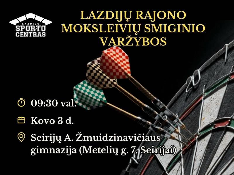 Lazdijai district schoolchildren's darts competition