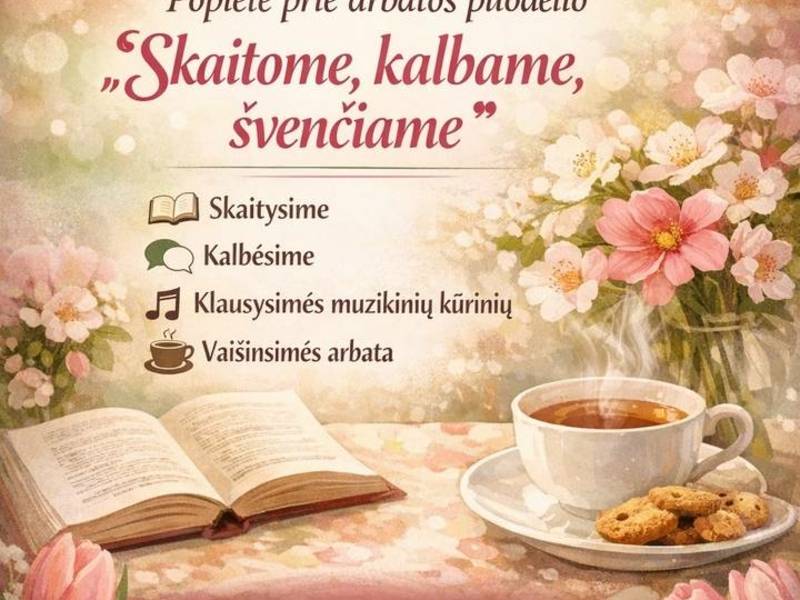 Afternoon over a cup of tea "Reading, talking, celebrating"