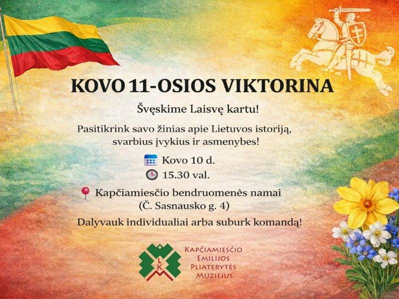 Kovo 11-osios viktorina "Švęskime laisvę kartu"