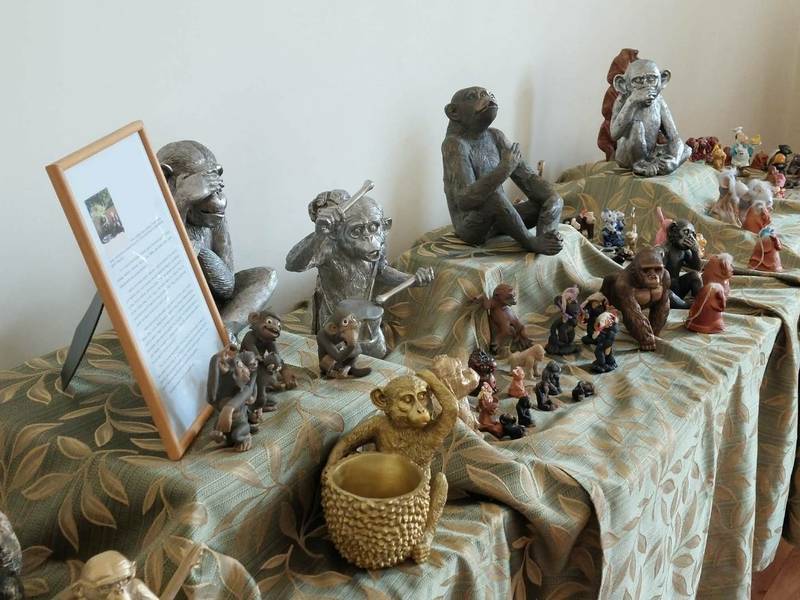 Wystawa małp autorstwa lekarza Birutė Kaleninkaitė