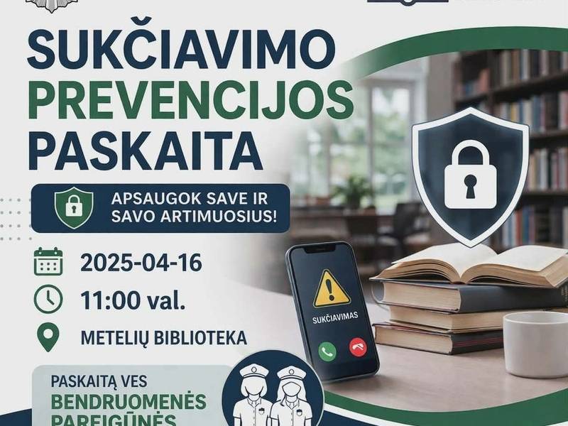 Wykład o zapobieganiu oszustwom w Bibliotece Meteliai