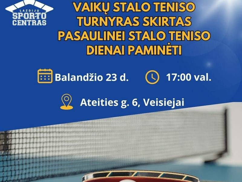 Vaikų stalo teniso turnyras