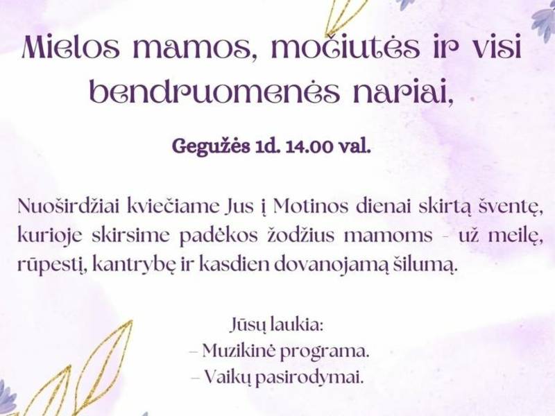 Motinos dienai skirta šventė