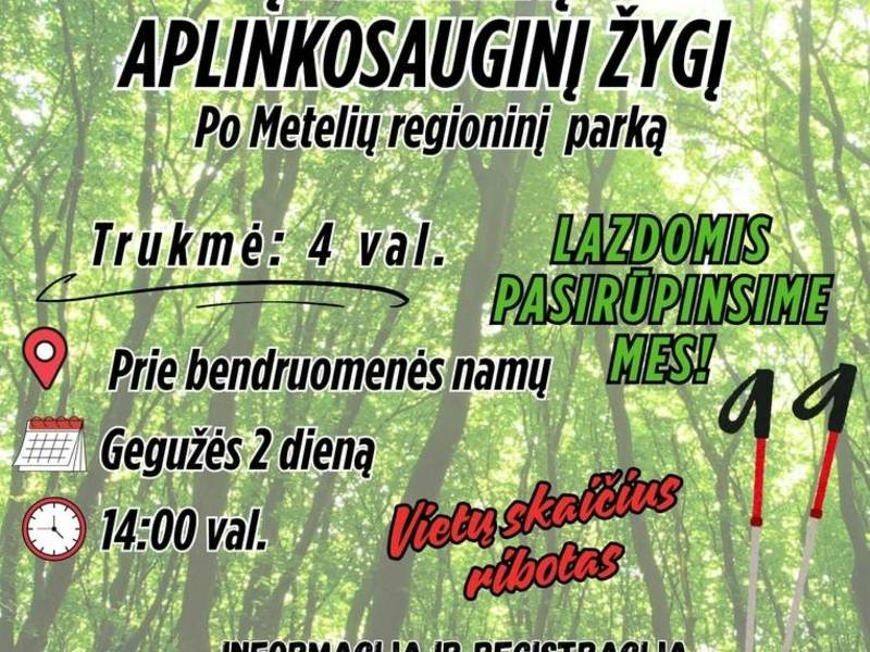 Umweltlehrwanderung durch den Meteliai-Regionalpark