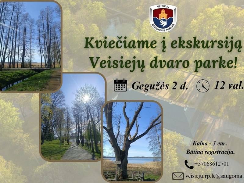Ekskursija Veisiejų dvaro parke