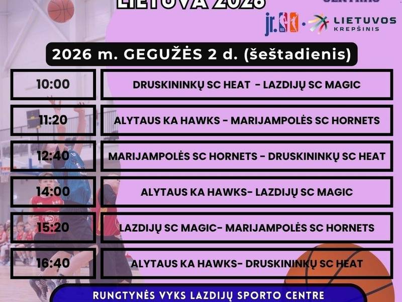 U14 JR. NBA LEAGUE LITHUANIA - TURNIEJ CHŁOPCÓW