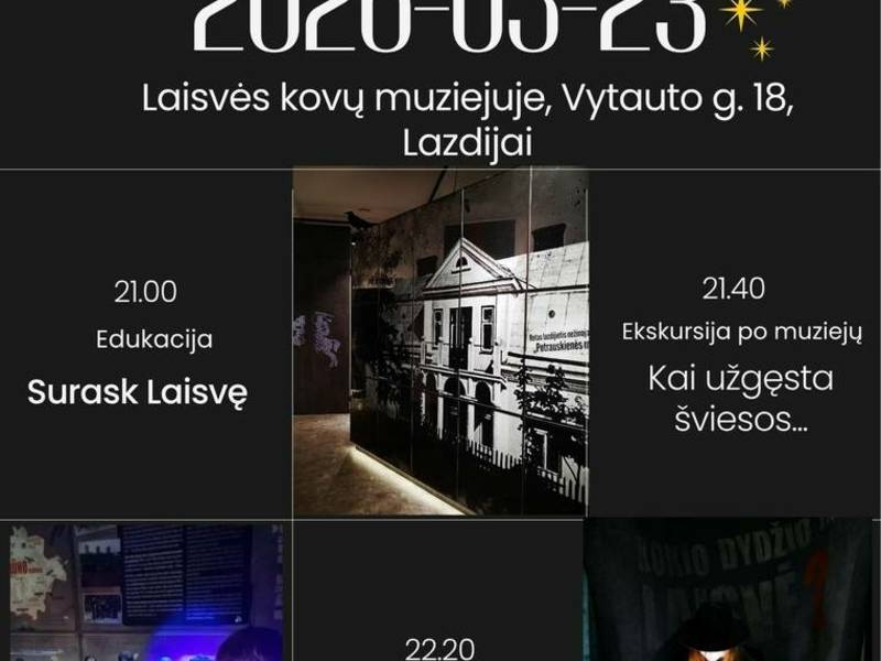 Naktis Laisvės kovų muziejuje