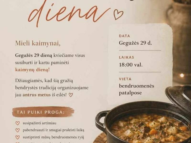 Nachbarschaftstag in der ländlichen Gemeinde Vytautai